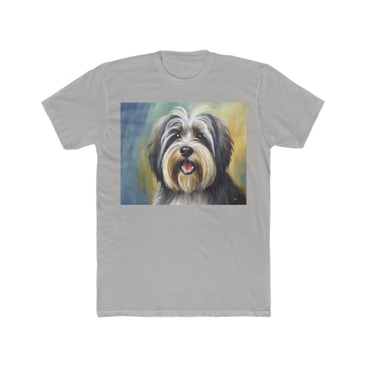 TIbetan Terrier --  Men's Fitted Cotton Crew Tee