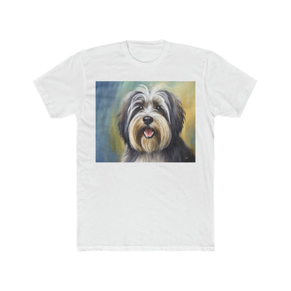 TIbetan Terrier --  Men's Fitted Cotton Crew Tee