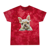 French Bulldog 'Bouvier' Unisex Tie-Dye Tee, Crystal