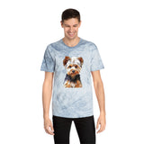 Yorkshire Terrier 'Lupis' Unisex Color Blast Ringspun Cotton T-Shirt by DoggyLips™