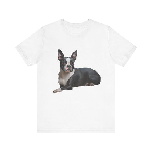 Blue Boston Terrier. -  Unisex Jersey Short Sleeve Tee