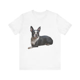 Blue Boston Terrier. -  Unisex Jersey Short Sleeve Tee