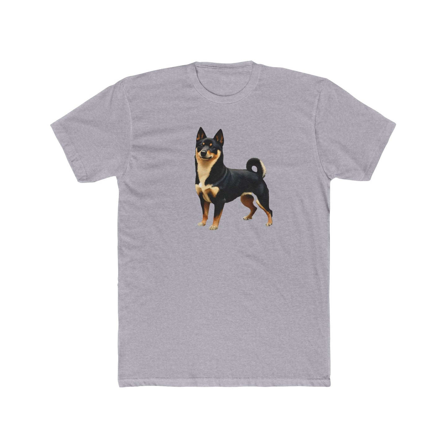 Black & Tan Shiba Inu - Men's Fitted Cotton Crew Tee