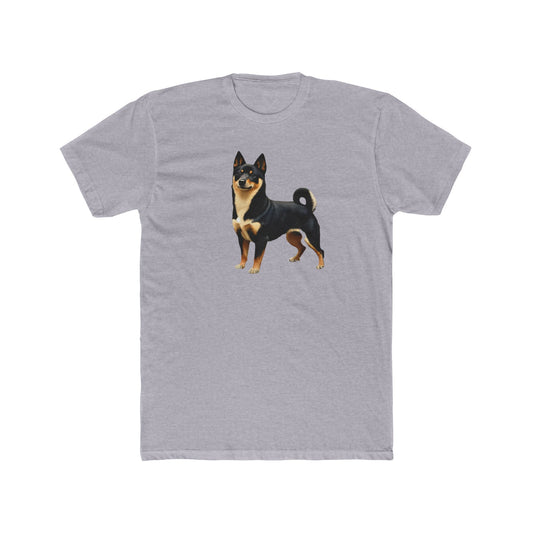 Black & Tan Shiba Inu - Men's Fitted Cotton Crew Tee