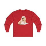 Afghan Hound  Cotton Long Sleeve Tee