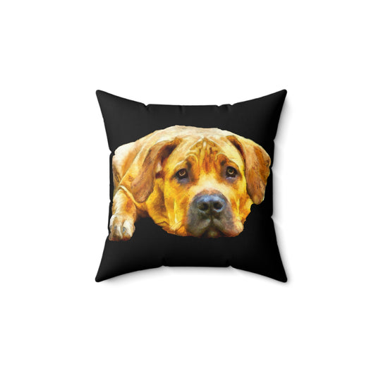 Boerboel Spun Polyester Throw Pillow