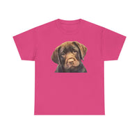 Chocolate Labrador Retriever Unisex Heavy Cotton Tee