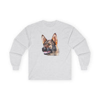 German Shepherd 'Hans' Unisex Cotton Long Sleeve Tee