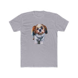 Shih-Tzu Men's Fitted Cotton Crew Tee