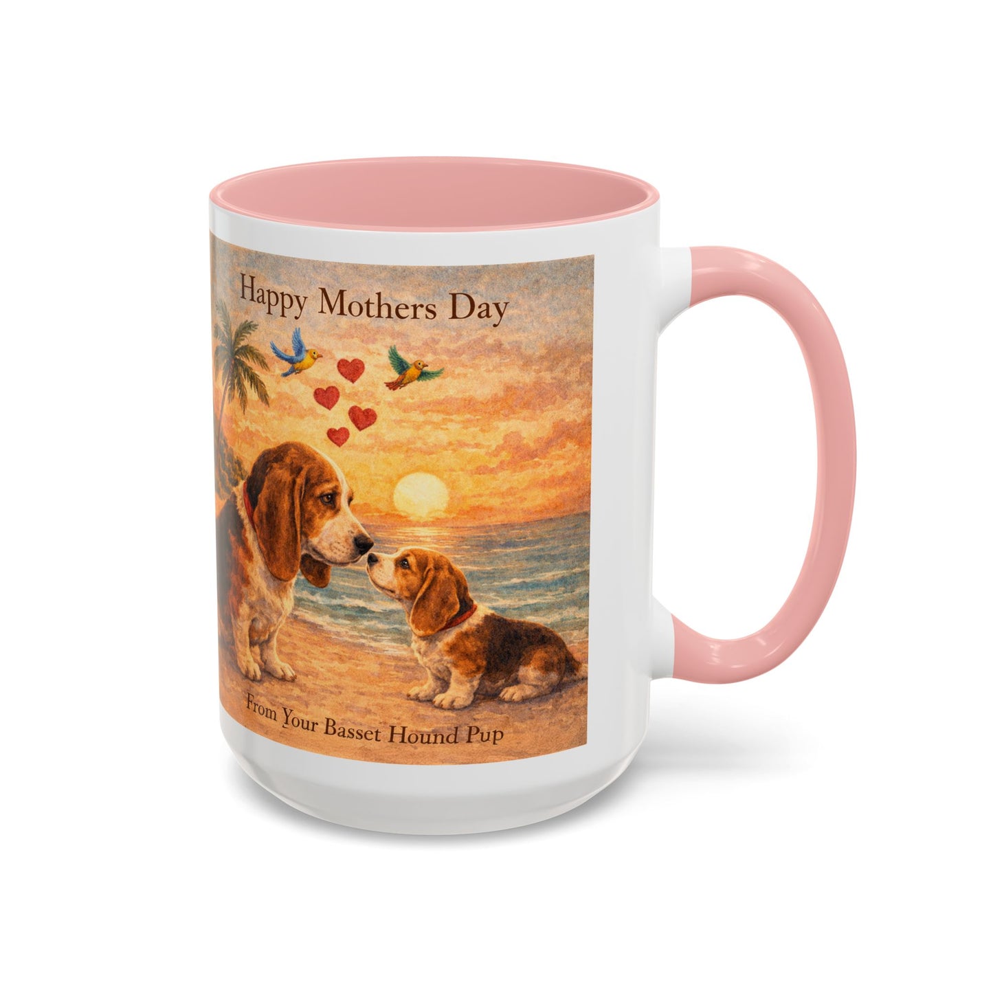 Basset Hounds - Mother's Day Accent Coffee Mug (11, 15oz)