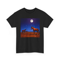 Horses in the Moonlight - Unisex Heavy Cotton Tee