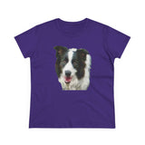 Border Collie '#2' Women's Midweight Cotton Tee