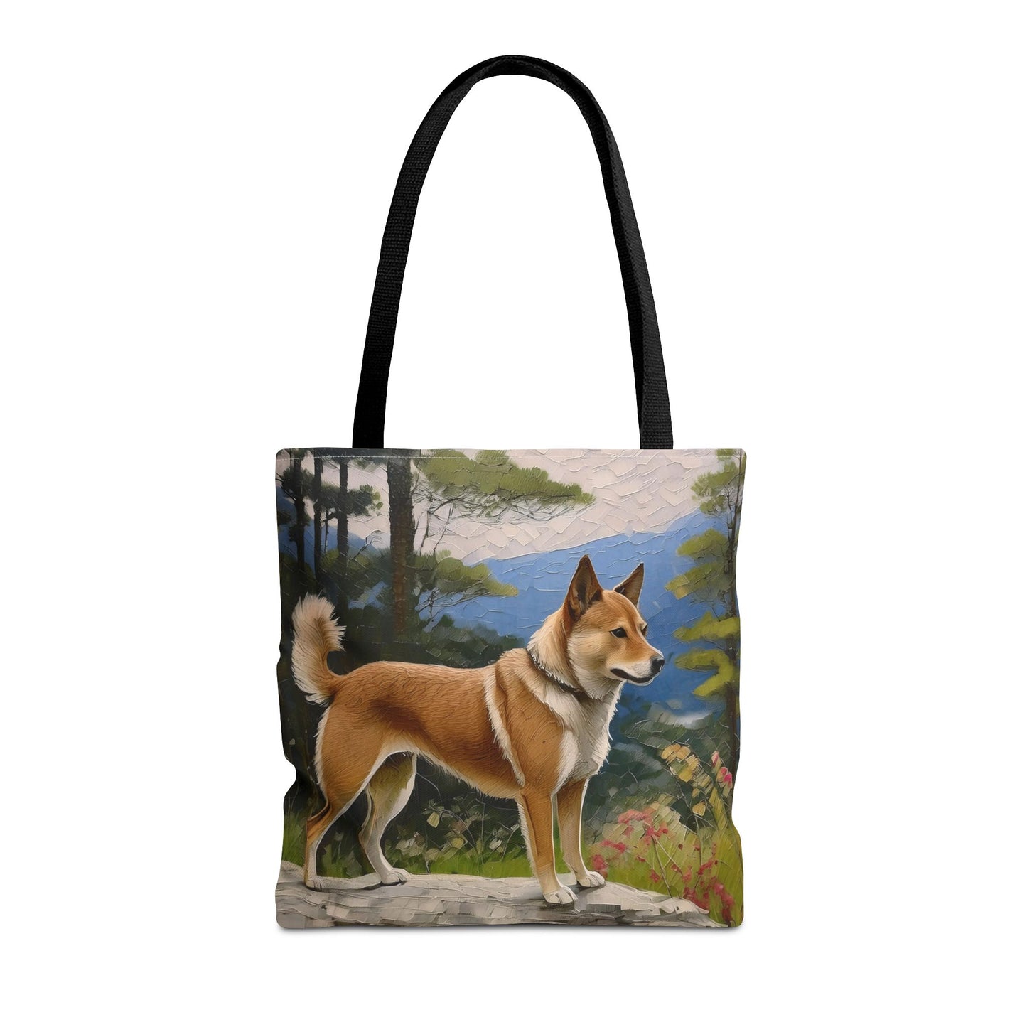 Shikoku - Japanese Hunting Dog Polyester Tote Bag (AOP)