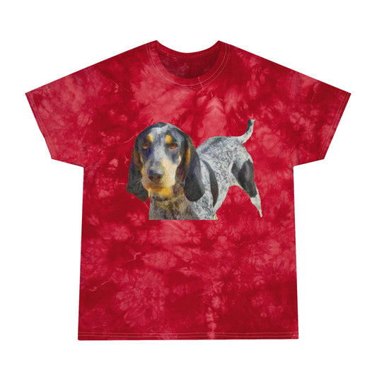 Bluetick Coonhound Unisex Cotton Tie-Dye Tee, Crystal