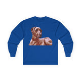 Rhodesian Ridgeback 'Thor' Unisex Cotton Long Sleeve Tee