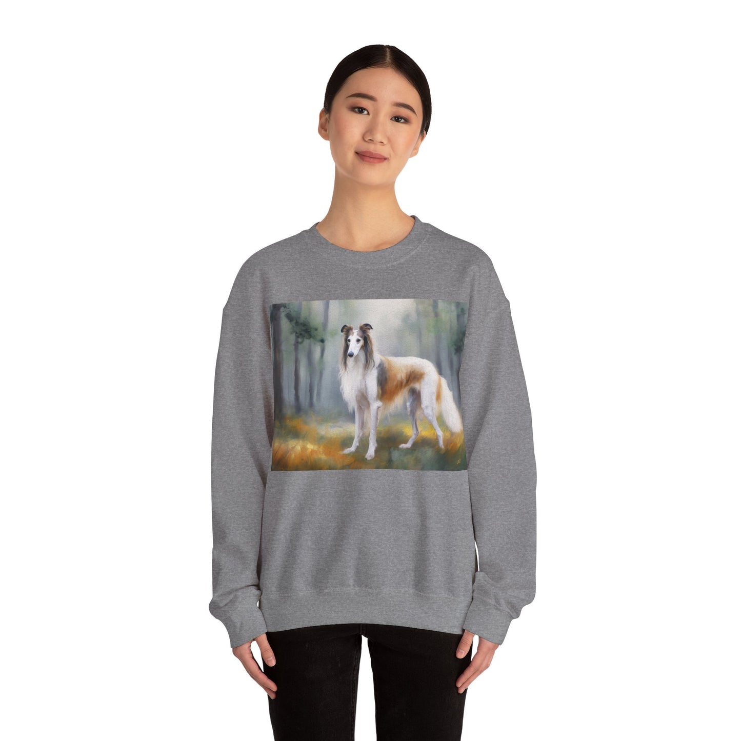 Borzoi 'Russian Wolfhound' Unisex 50/50 Crewneck Sweatshirt