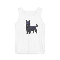 Croatian Sheepdog Unisex Relaxed Fit Garment-Dyed Tank Top