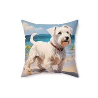 Sealyham Terrier Spun Polyester Throw Pillow