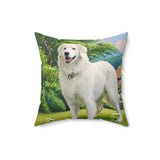 Hungarian Kuvasz Spun Polyester Throw Pillow