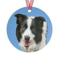 Border Collie '#2' Metal Ornaments