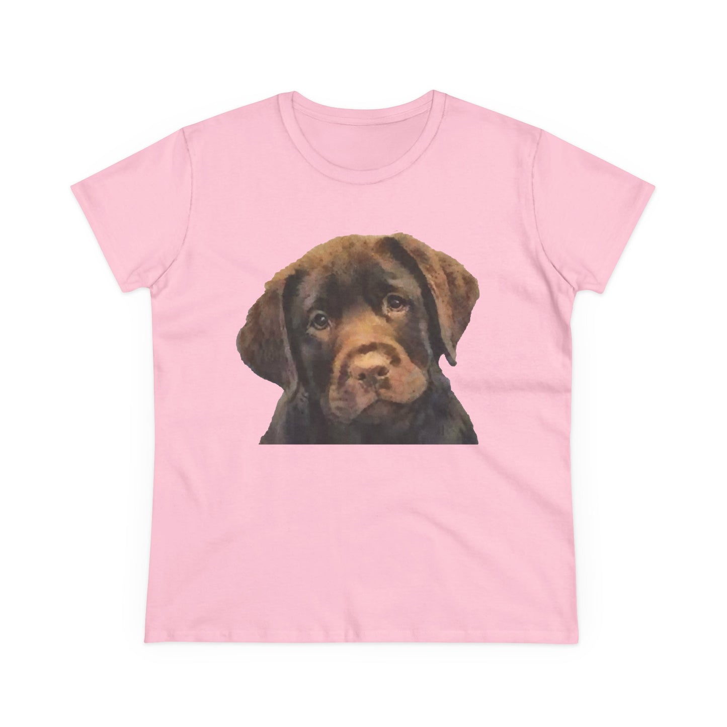 Chocolate Labrador Puppy 'Chocolate Lab' Women's Midweight Cotton Tee
