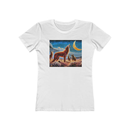 Coyotees in Moonlight Women's Slim Fitted Ringspun Cotton Tee