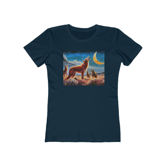 Coyotees in Moonlight Women's Slim Fitted Ringspun Cotton Tee