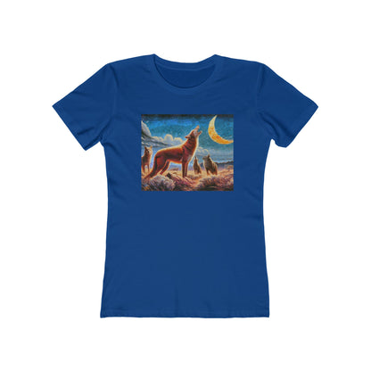 Coyotees in Moonlight Women's Slim Fitted Ringspun Cotton Tee
