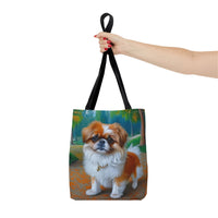 Pekingese Polyester Tote Bag (AOP)