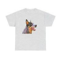 Blue Heeler - Australian Cattle Dog 'Percy' Unisex Heavy Cotton Tee