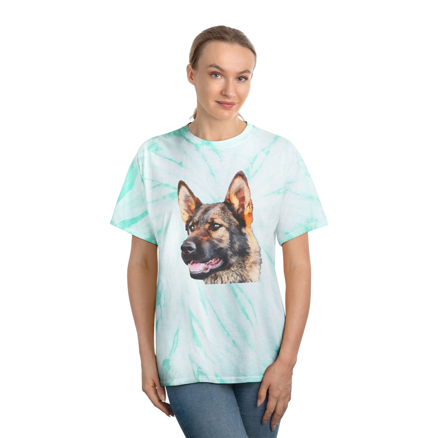 German Shepherd Tie-Dye Tee, Cyclone: A Splash of Fun