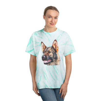 German Shepherd Tie-Dye Tee, Cyclone: A Splash of Fun
