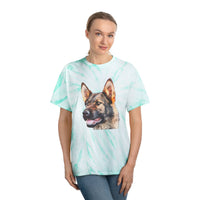 German Shepherd Tie-Dye Tee, Cyclone: A Splash of Fun