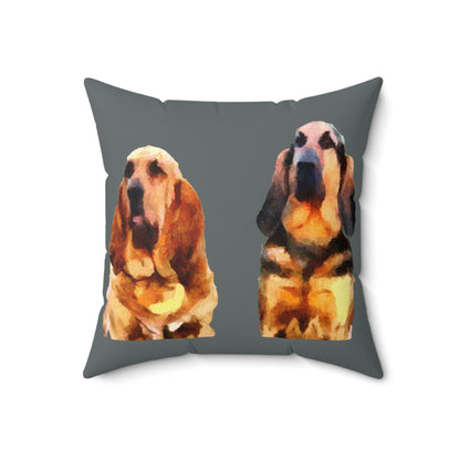Bloodhounds 'Bear & Bubba' Spun Polyester Throw Pillow