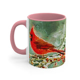 Winter Cardinal Accent Ceramic Coffee Mug, 11oz