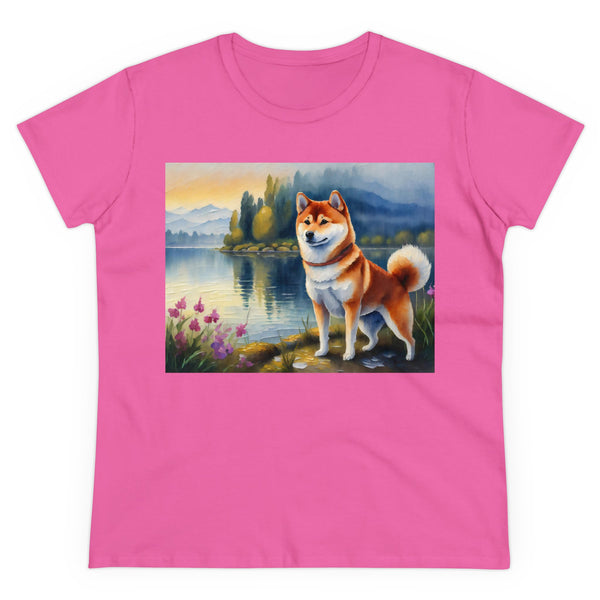 Shiba Inh Women's Midweight Cotton Tee