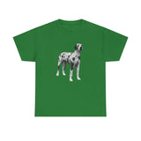 Harlequin Great Dane 'Zeus' Unisex Heavy Cotton Tee