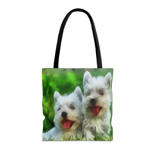 Charming West Highland Terriers - Westies - Tote Bag