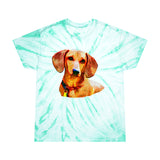 Dachshund 'Daisy' Unisex Cotton Tie-Dye Tee, Cyclone