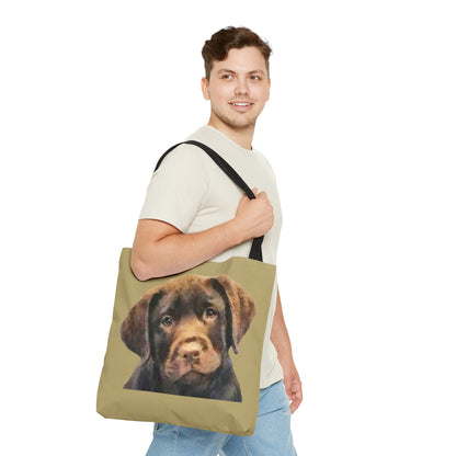 Chocolate Labrador Retriever Puppy Tote Bag