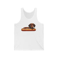 Dachshund  --  Weiner Dog  --  Unisex Jersey Tank