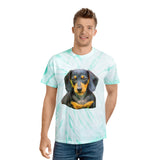 Dachshund 'Doxie 2' Unisex Cotton Tie-Dye Tee, Cyclone