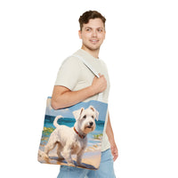 Sealyham Terrier Polyester Tote Bag (AOP)