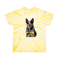 Blue Heeler - Australian Cattle Dog 'Bailey' Unisex Cotton Tie-Dye Tee, Cyclone