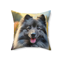 Keeshond - Spun Polyester Square Throw Pillow