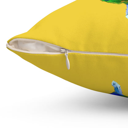 Rooster 'Craw' Spun Polyester Throw Pillow