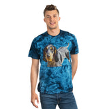 Blue Tick Coonhound Unisex Cotten Tie-Dye Tee, Crystal