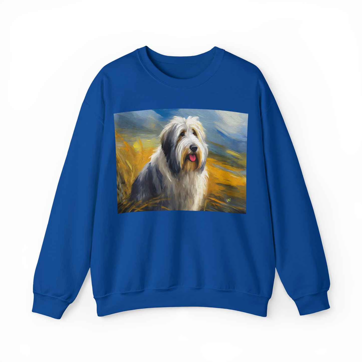 Elegant Old English Sheepdog 50/50 Crewneck Sweatshirt