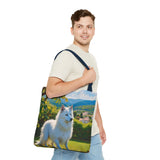 Volpino Italiano Polyester Tote Bag (AOP)