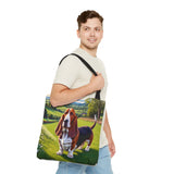 Basset Hound  --  Polyester Tote Bag (AOP)